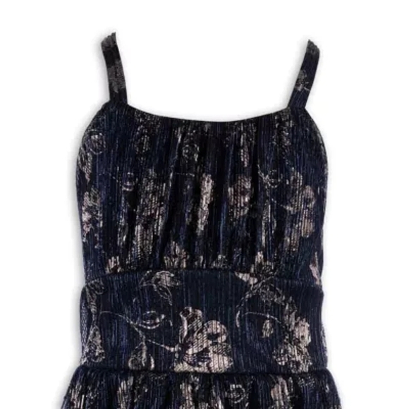 JCPenney Blue Smocked Tiered Sundress for Wedding Guest - Picture 3 of 7